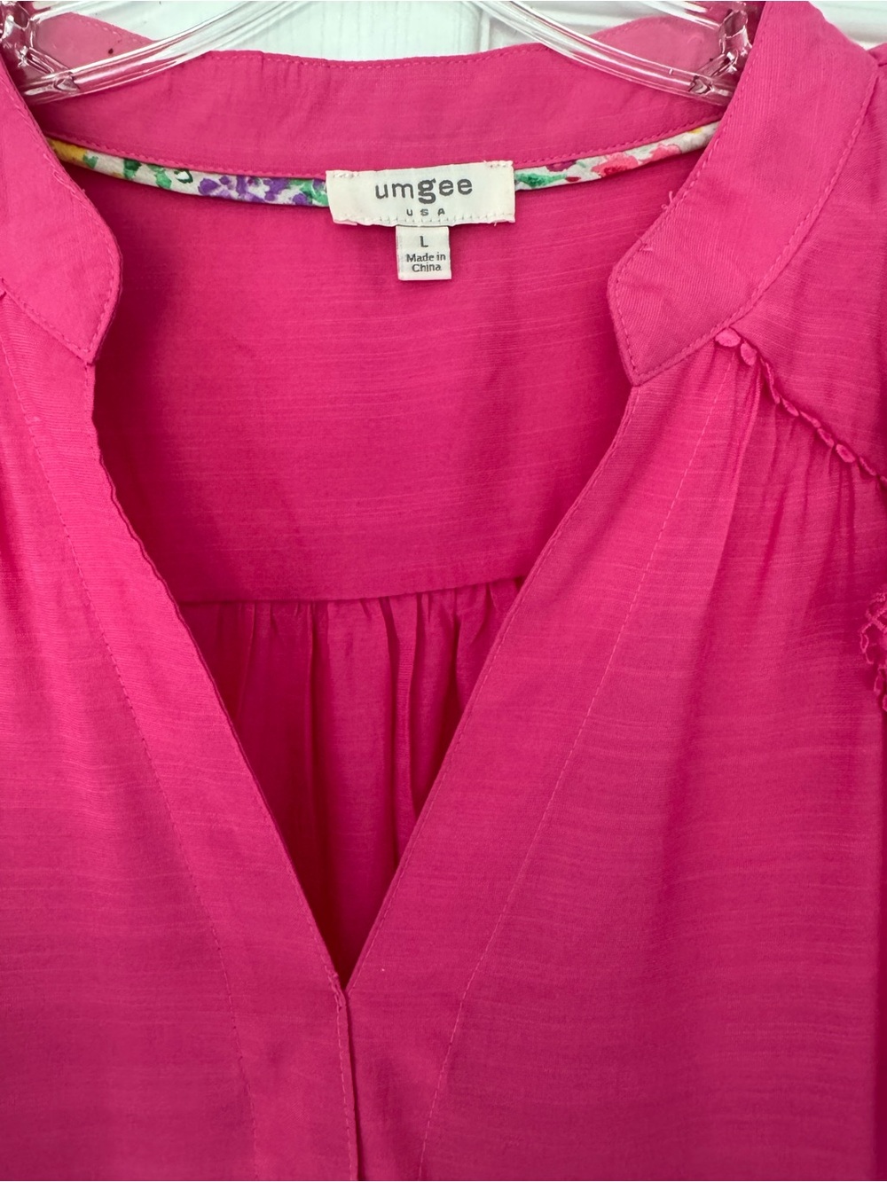 Umgee Hot Pink Ruffled Tiered Midi Dress - Picture 3 of 9